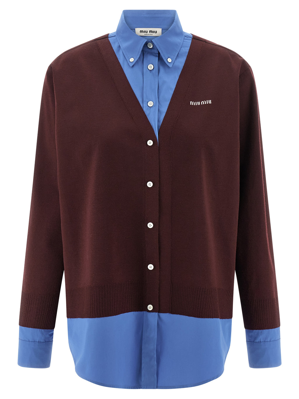 Miu Miu Multicolor Virgin Wool Blouse