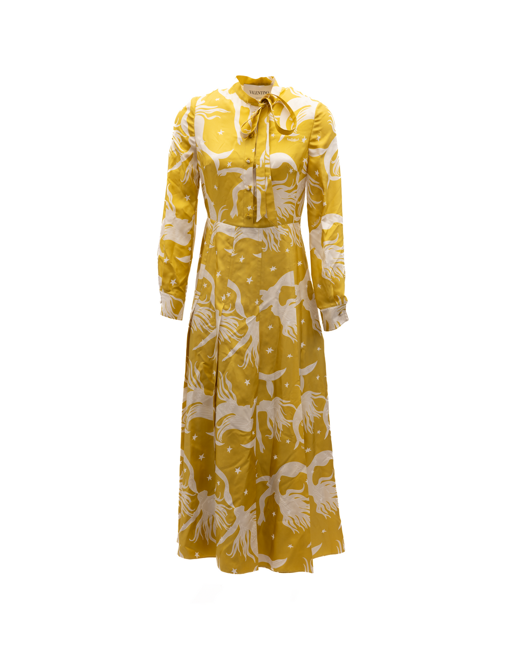 Valentino Garavani Yellow Silk Dress
