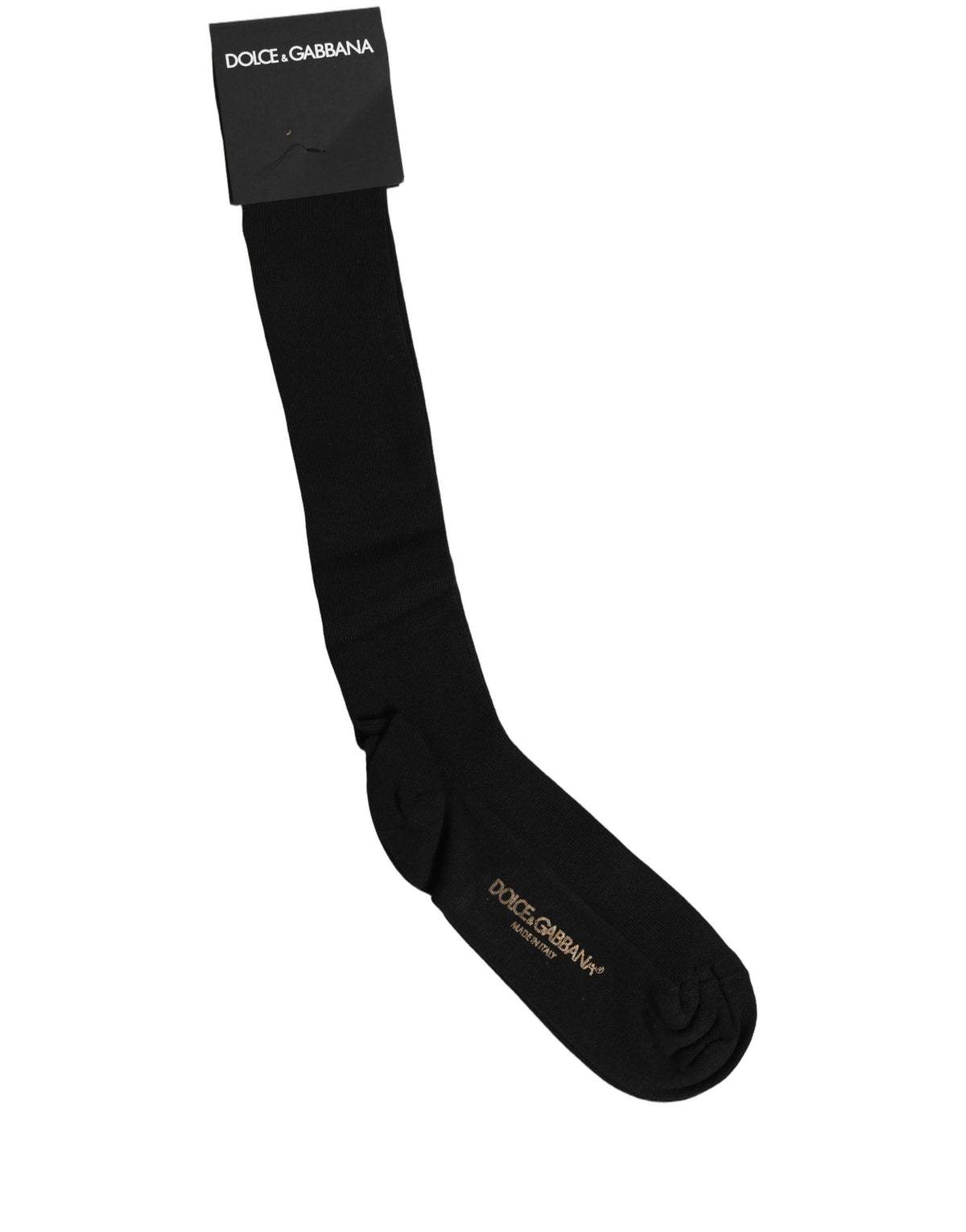 Chaussettes accessoires Dolce & Gabbana en viscose noire à logo mi-mollet