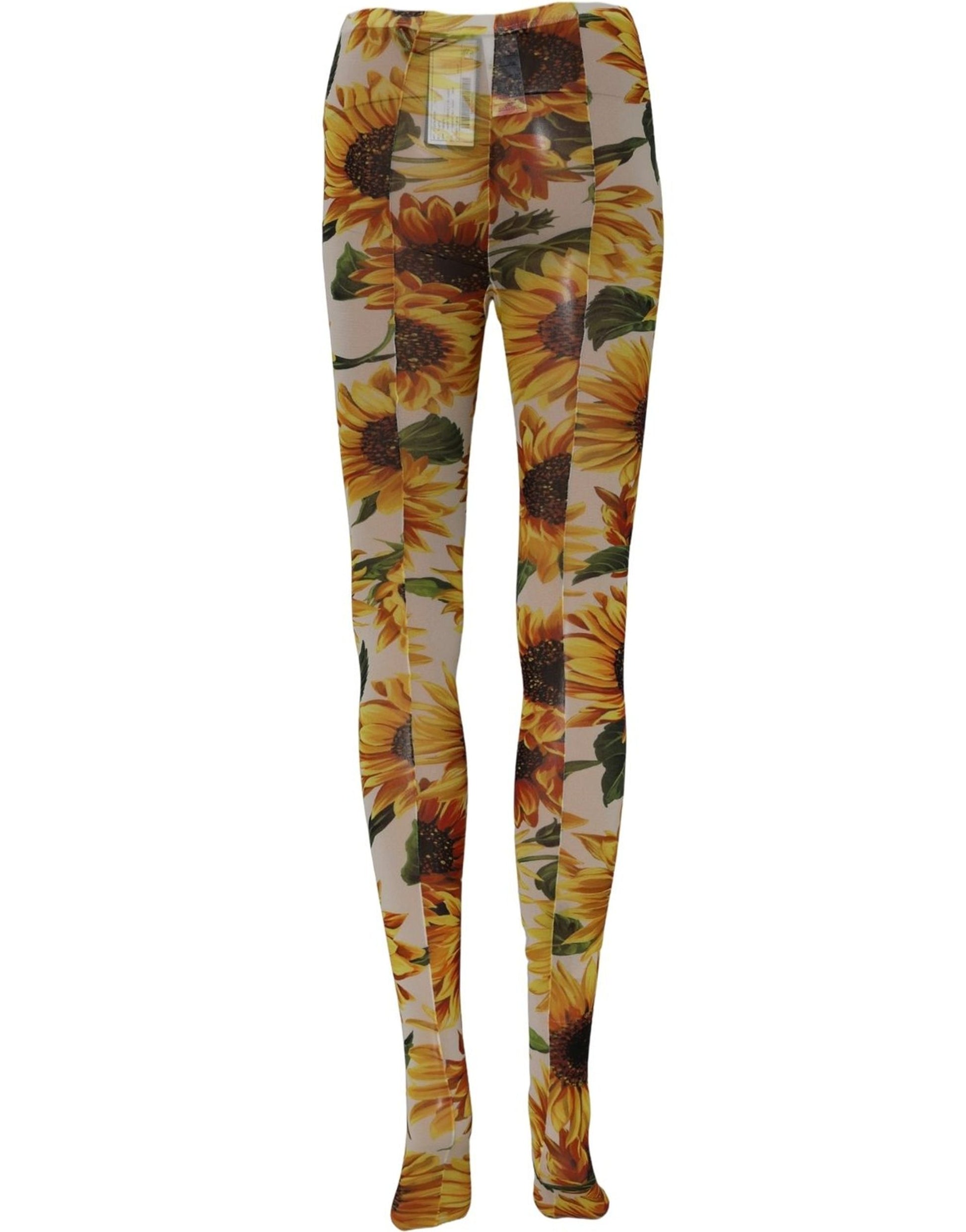 Dolce & Gabbana Multicolor Floral Nylon Tights Stockings Socks