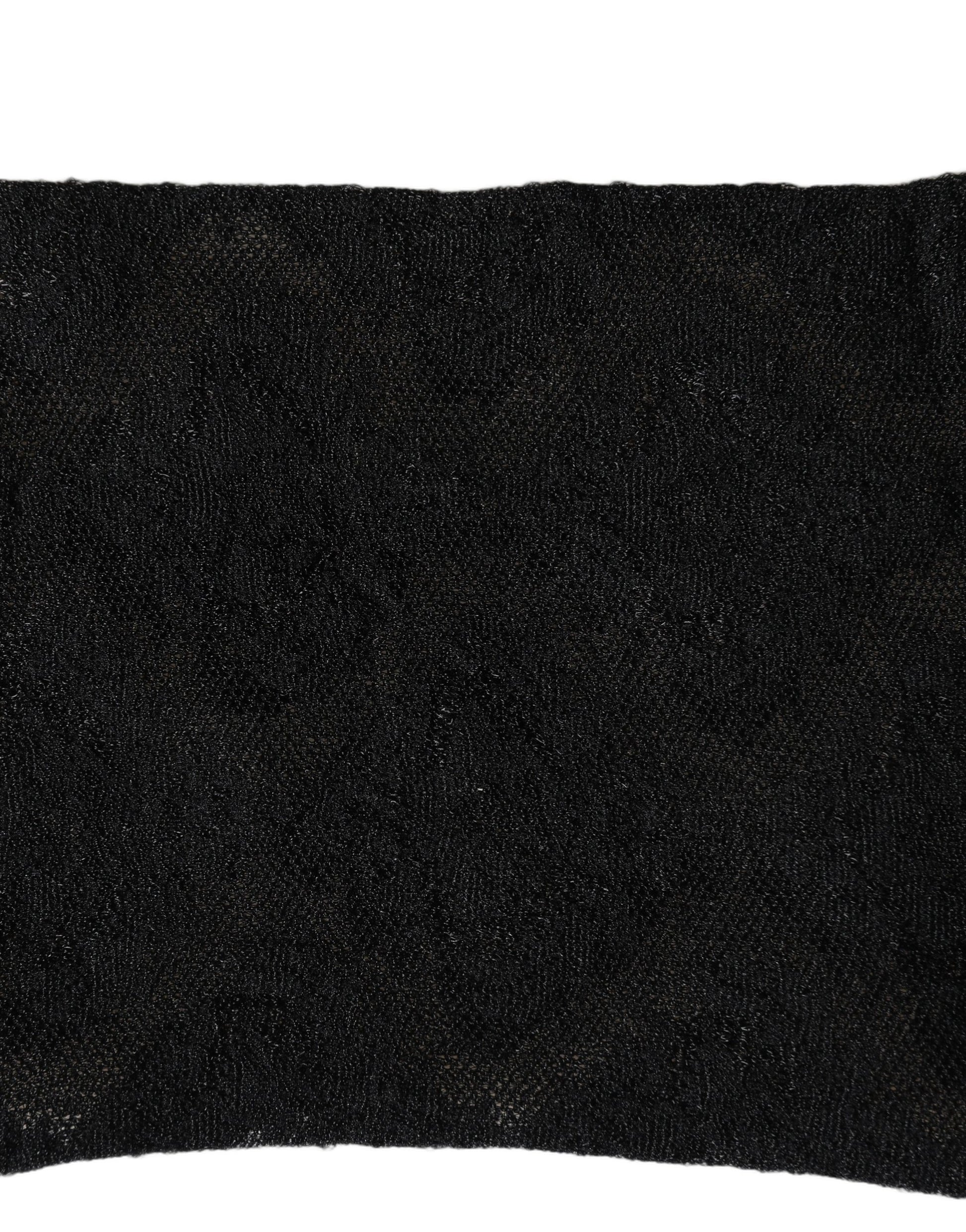 Dolce & Gabbana Black Floral Nylon Stretch Mid Calf Socks