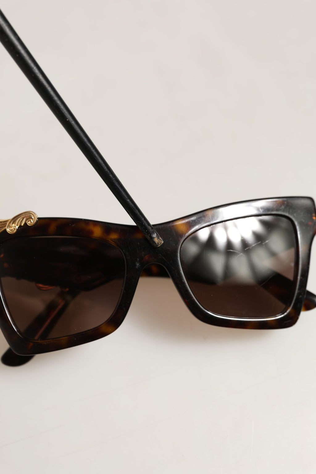Dolce & Gabbana Brown DG4434 Accent Havana Acetate Frame Sunglasses