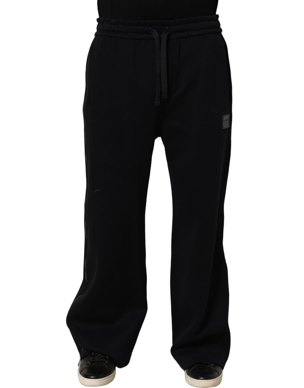 Dolce & Gabbana Dark Blue Relaxed Wide Leg Men Jogger Pants