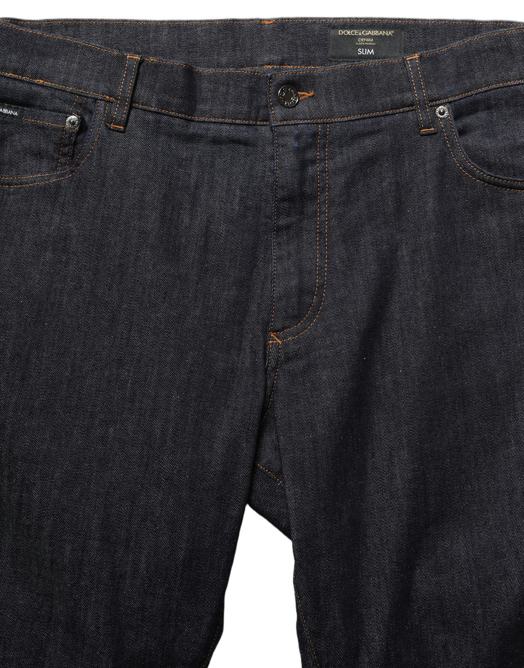 Dolce & Gabbana Dark Gray Cotton Slim Fit Men Denim Jeans