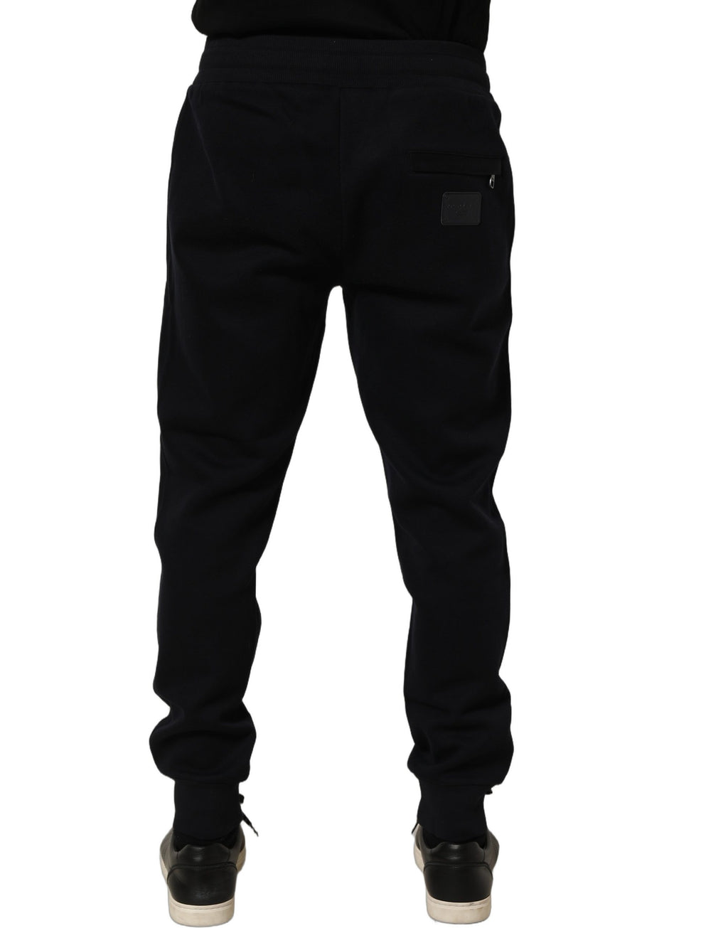 Dolce & Gabbana Blue Cotton Drawstring Jogger Trouser Pants