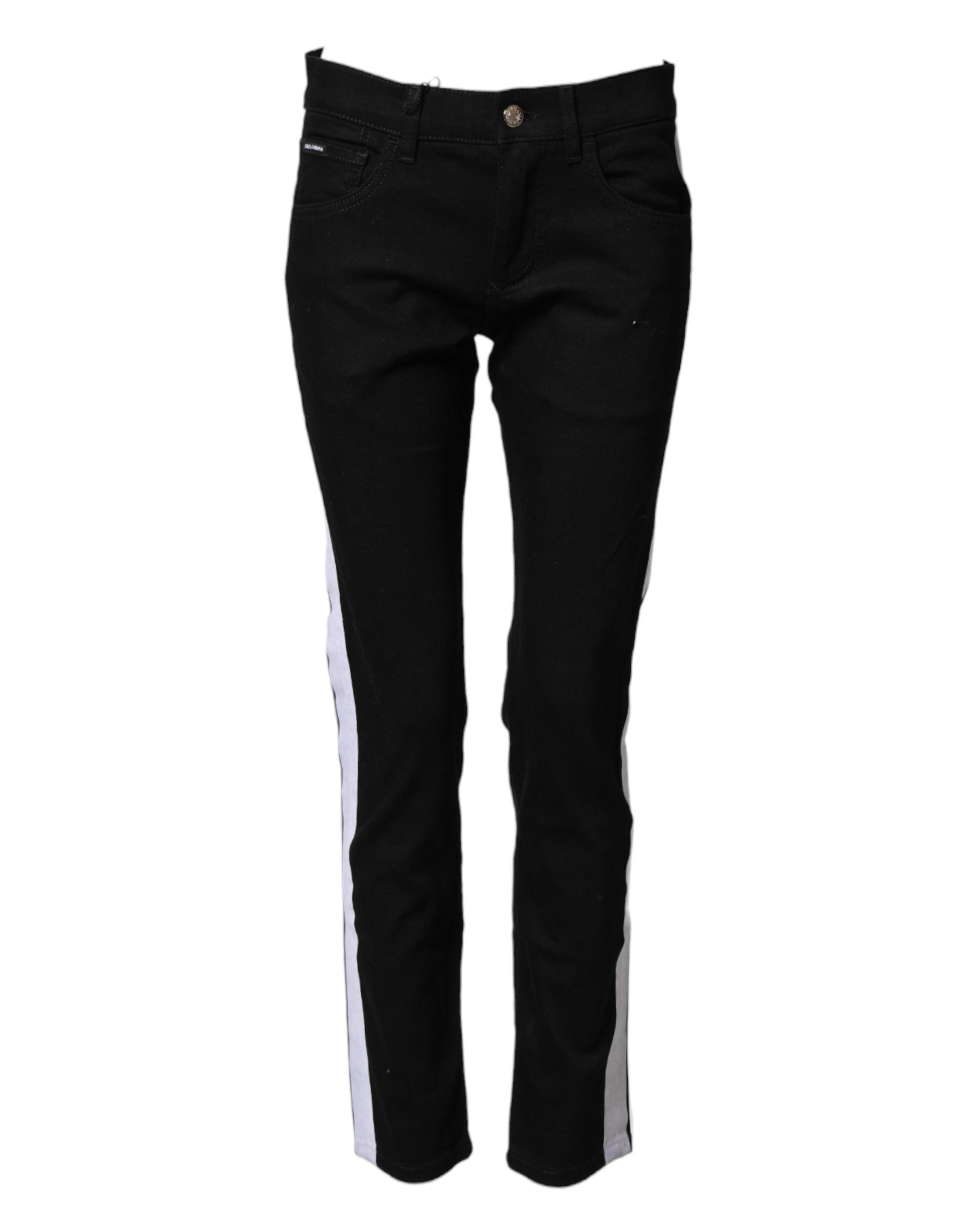 Dolce & Gabbana Black Cotton Stretch Skinny Denim Trouser Jeans