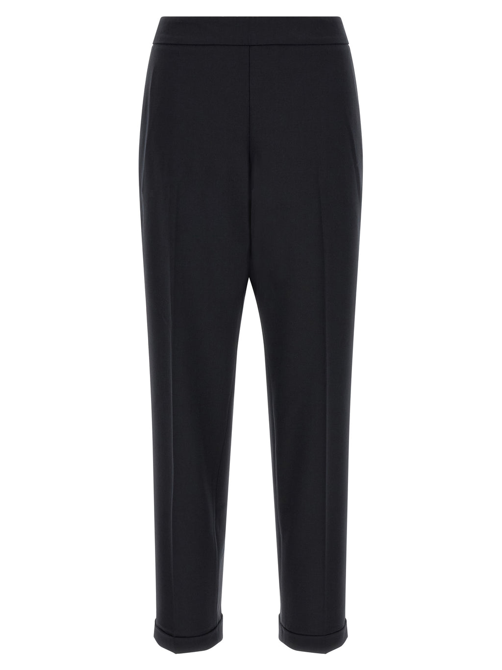 Alberto Biani Black Polyester Cropped Pants