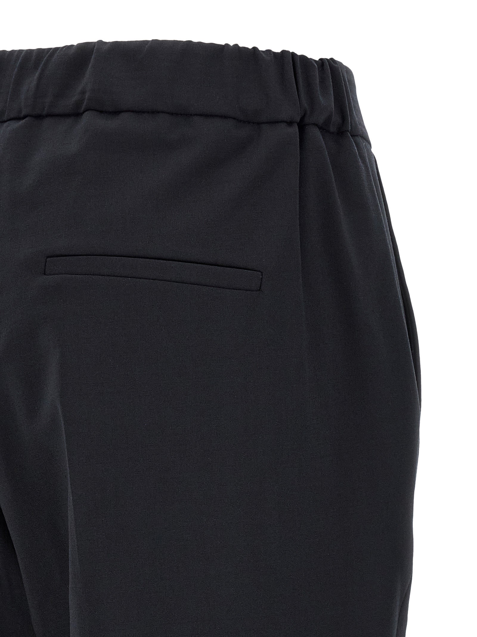 Alberto Biani Black Polyester Cropped Pants