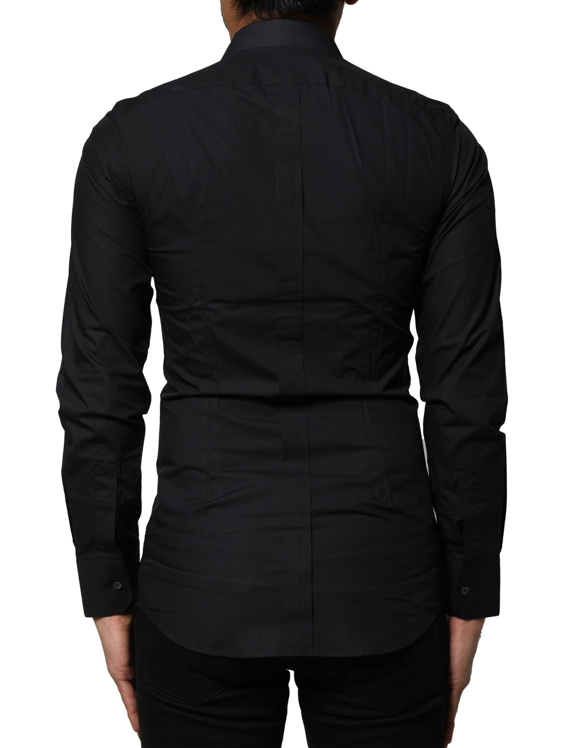 Dolce & Gabbana Black GOLD Long Sleeves Formal Dress Shirt