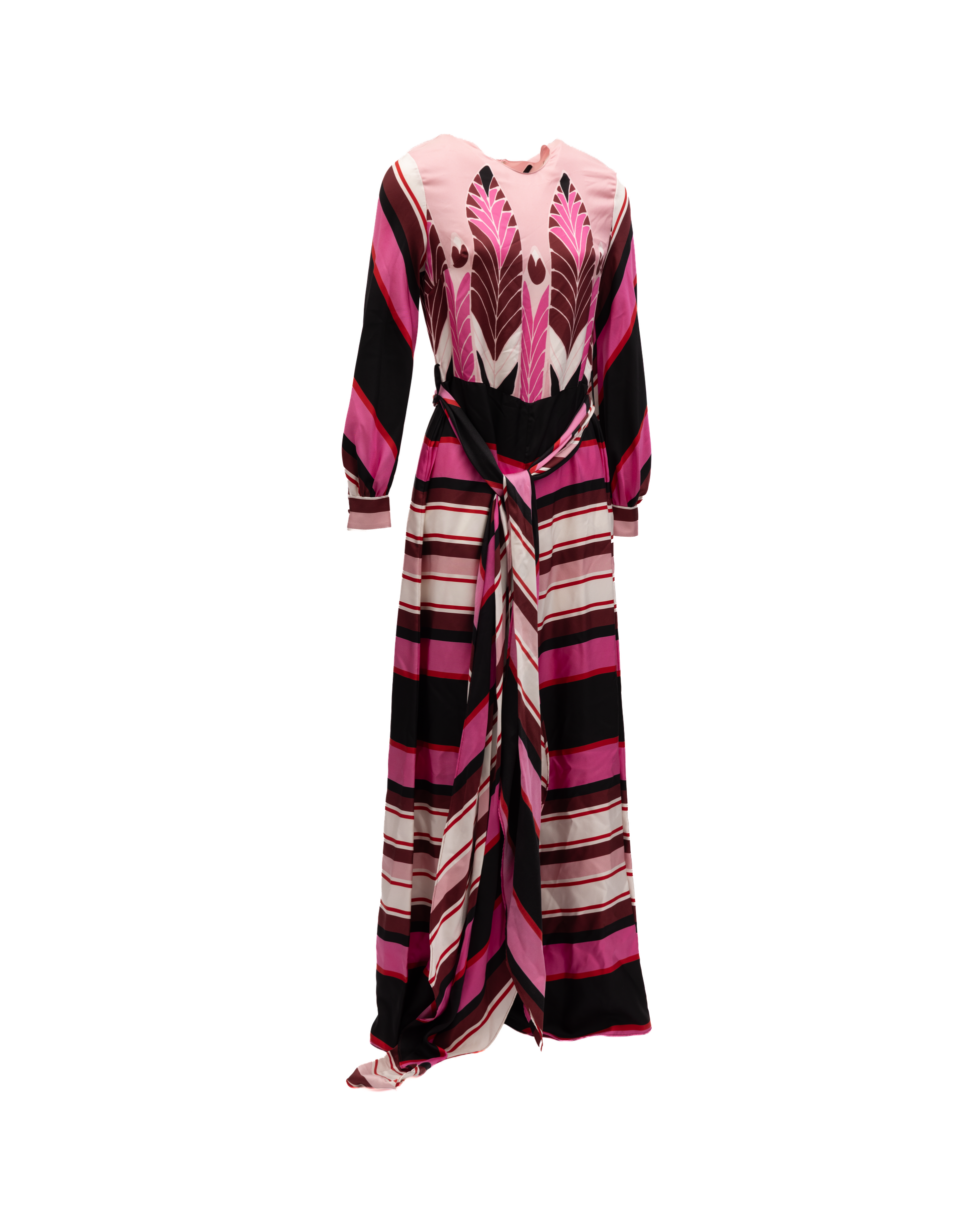 Valentino Garavani Pink Dress with Burgundy details