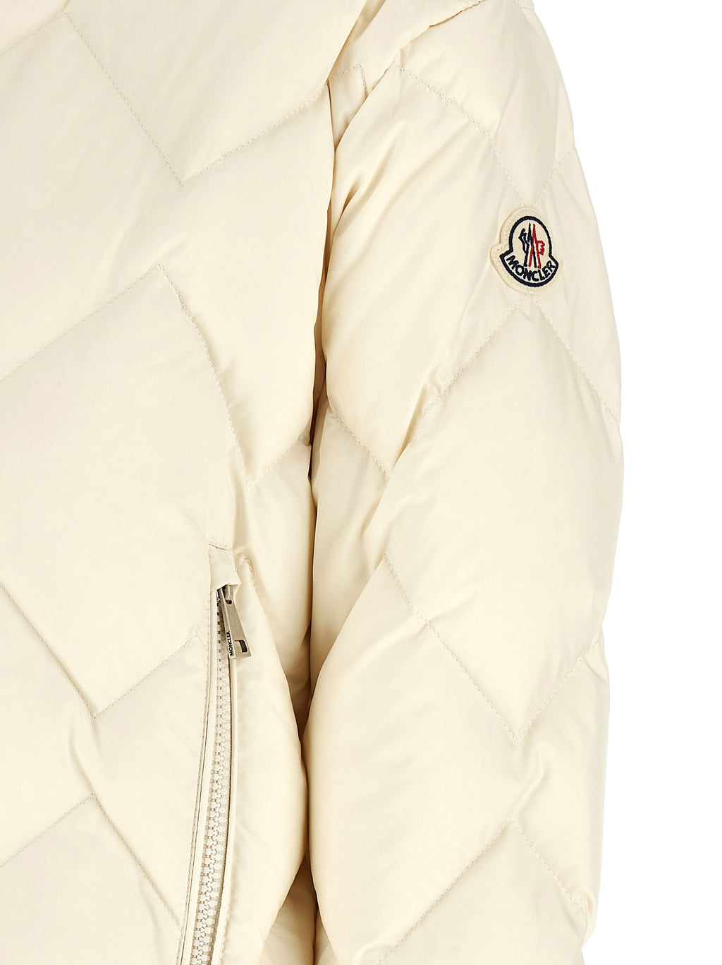 Moncler White Polyester Full-Length Jacket