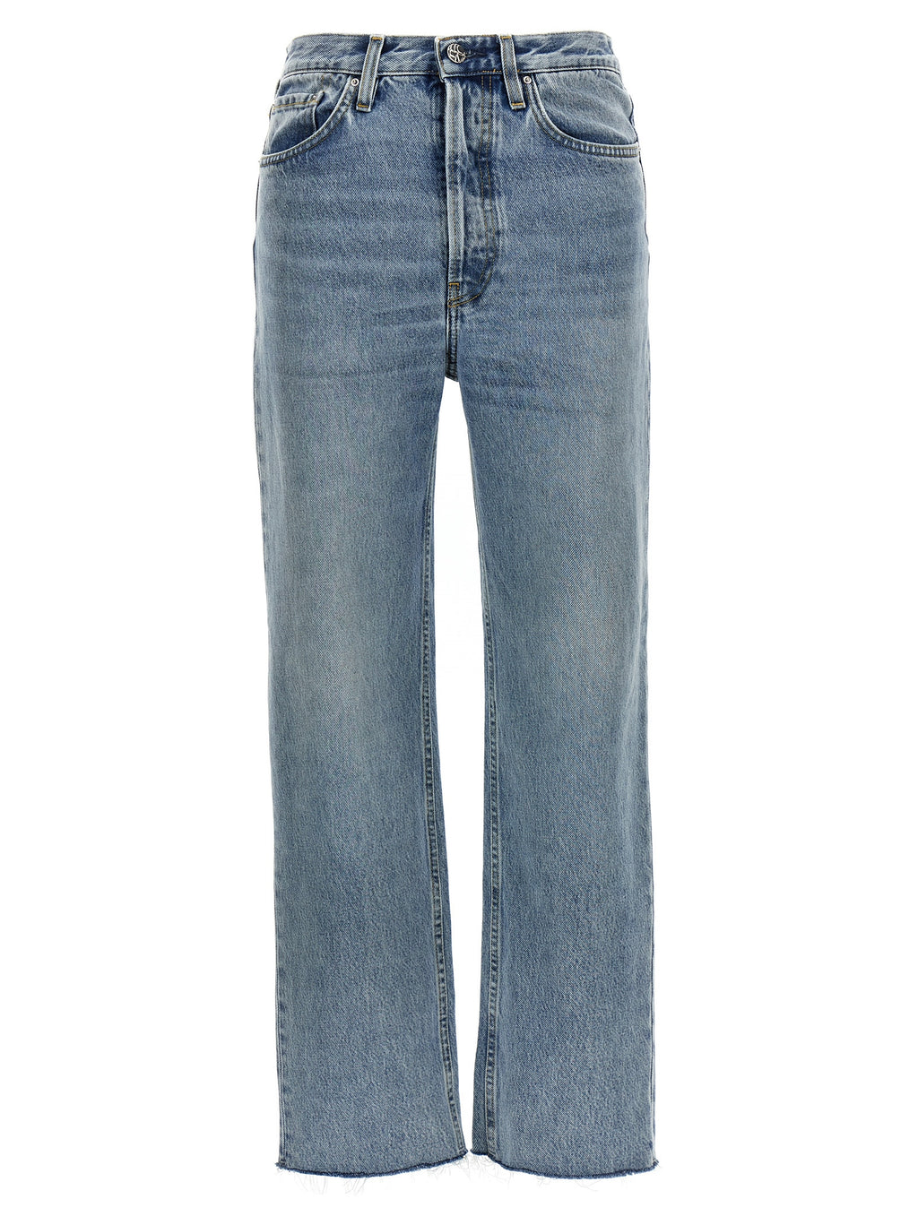 TOTEME Blue Cotton Straight-Leg Jeans