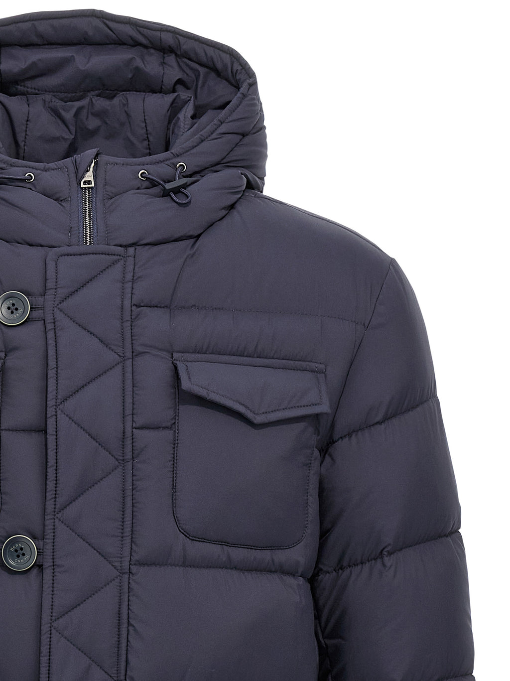 Herno Blue Polyamide Full-Length Jacket