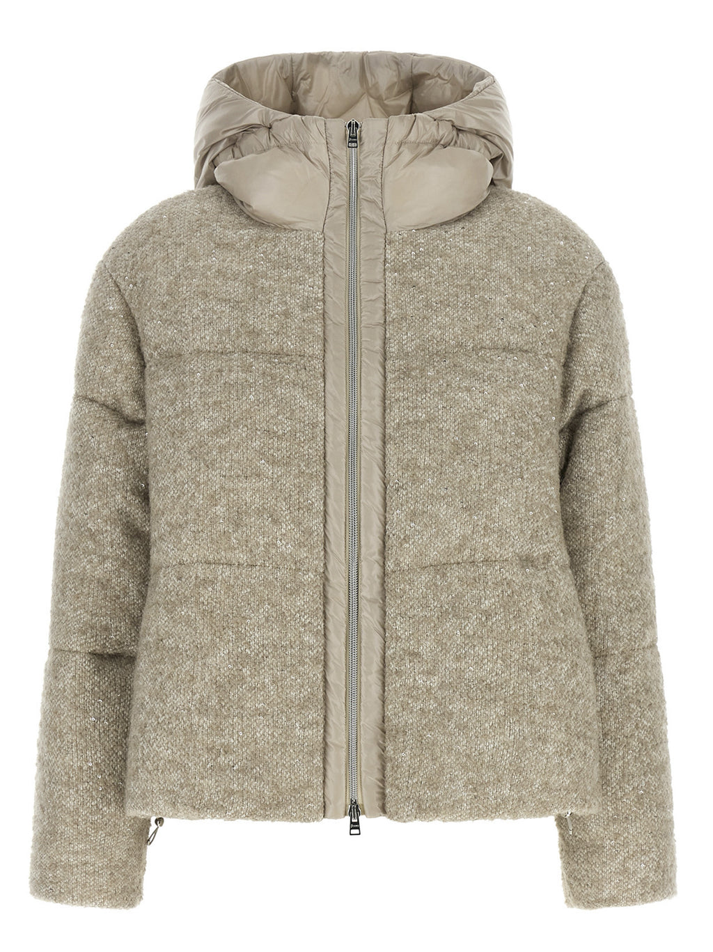Herno Beige Wool Full-Length Jacket