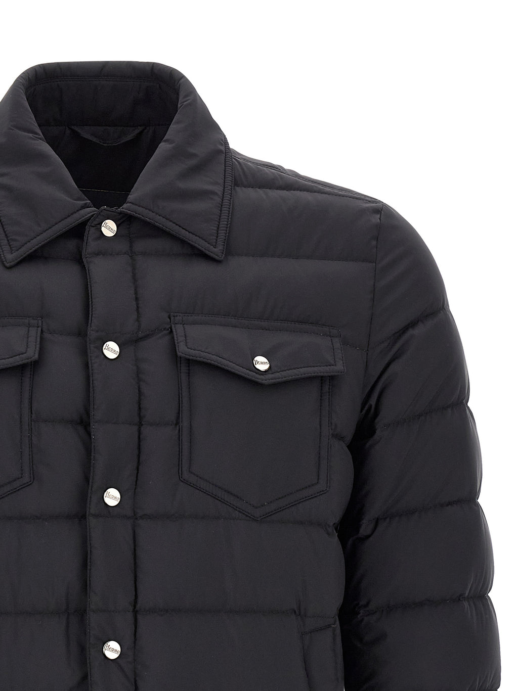 Veste longue Herno en polyamide noir