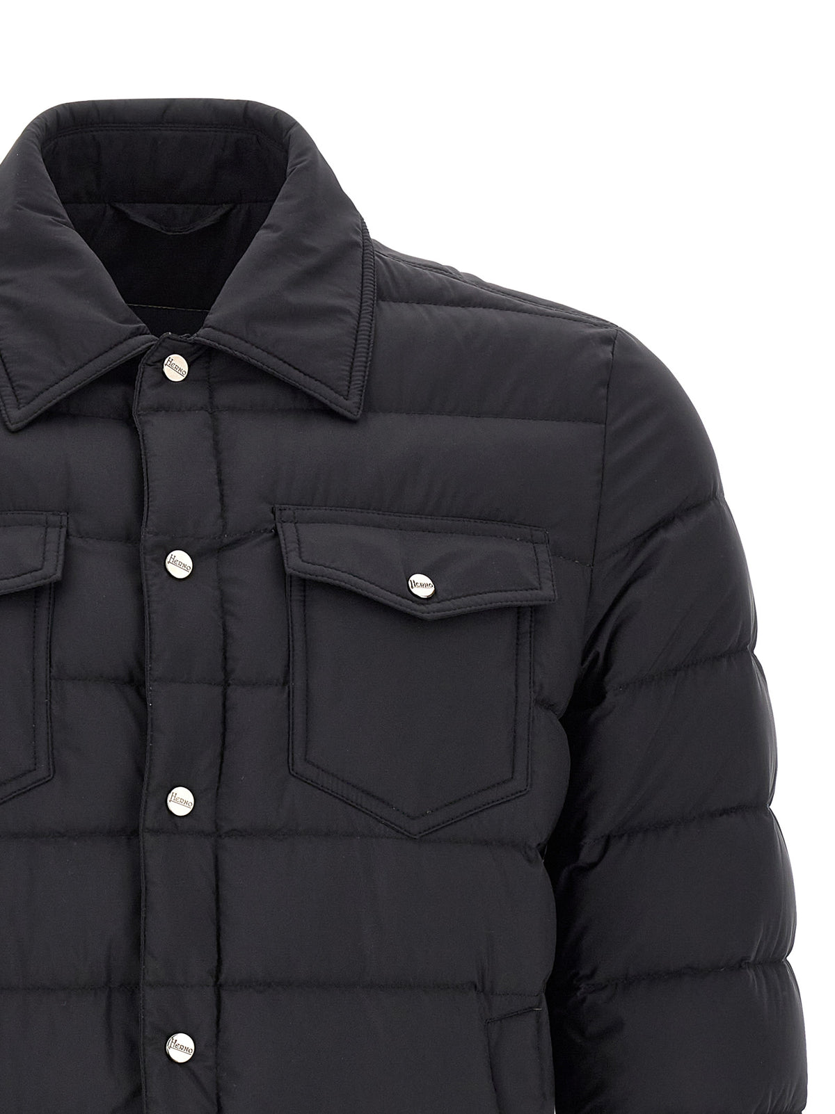 Veste longue Herno en polyamide noir