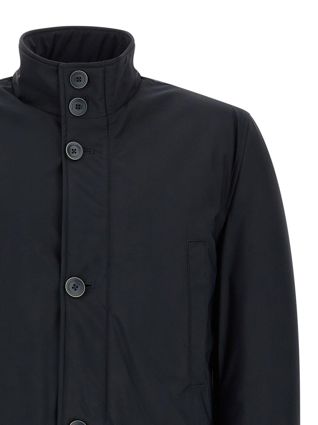 Herno Blaue Polyamid-Jacke in voller Länge