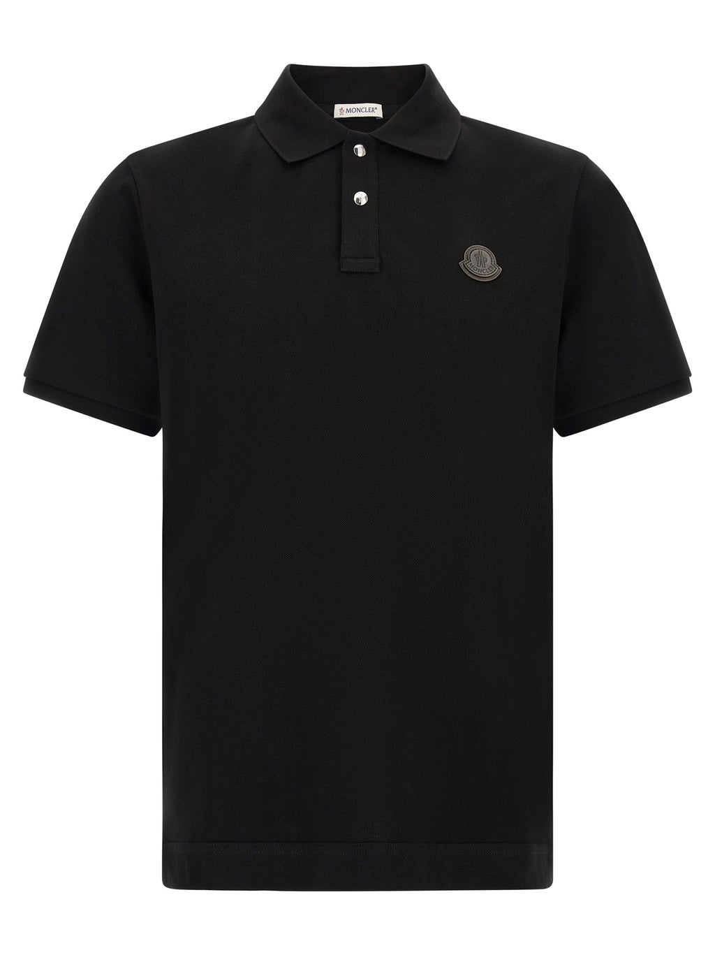 Moncler Black Leather Polo Shirt