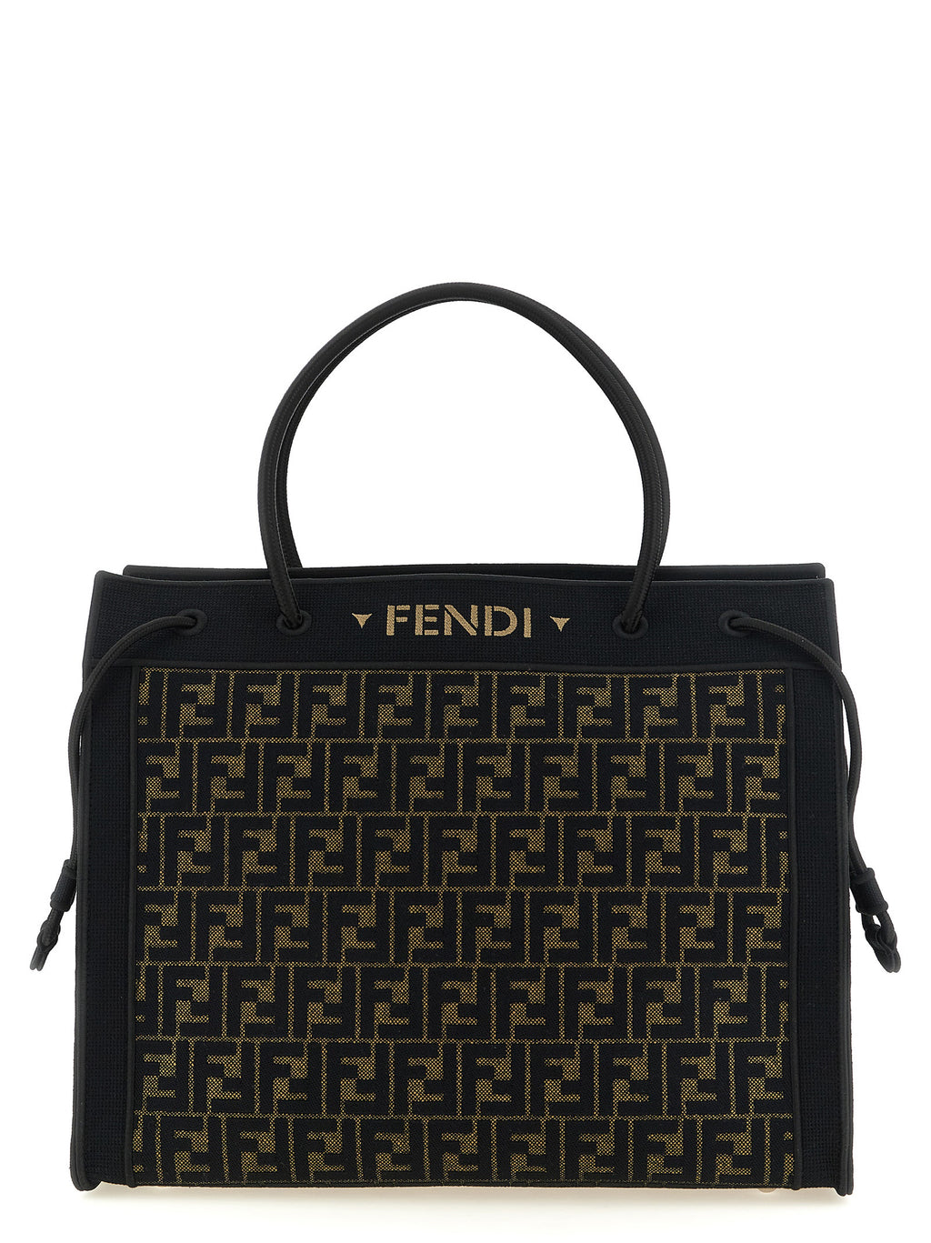 Fendi Brown Cotton Tote Bag