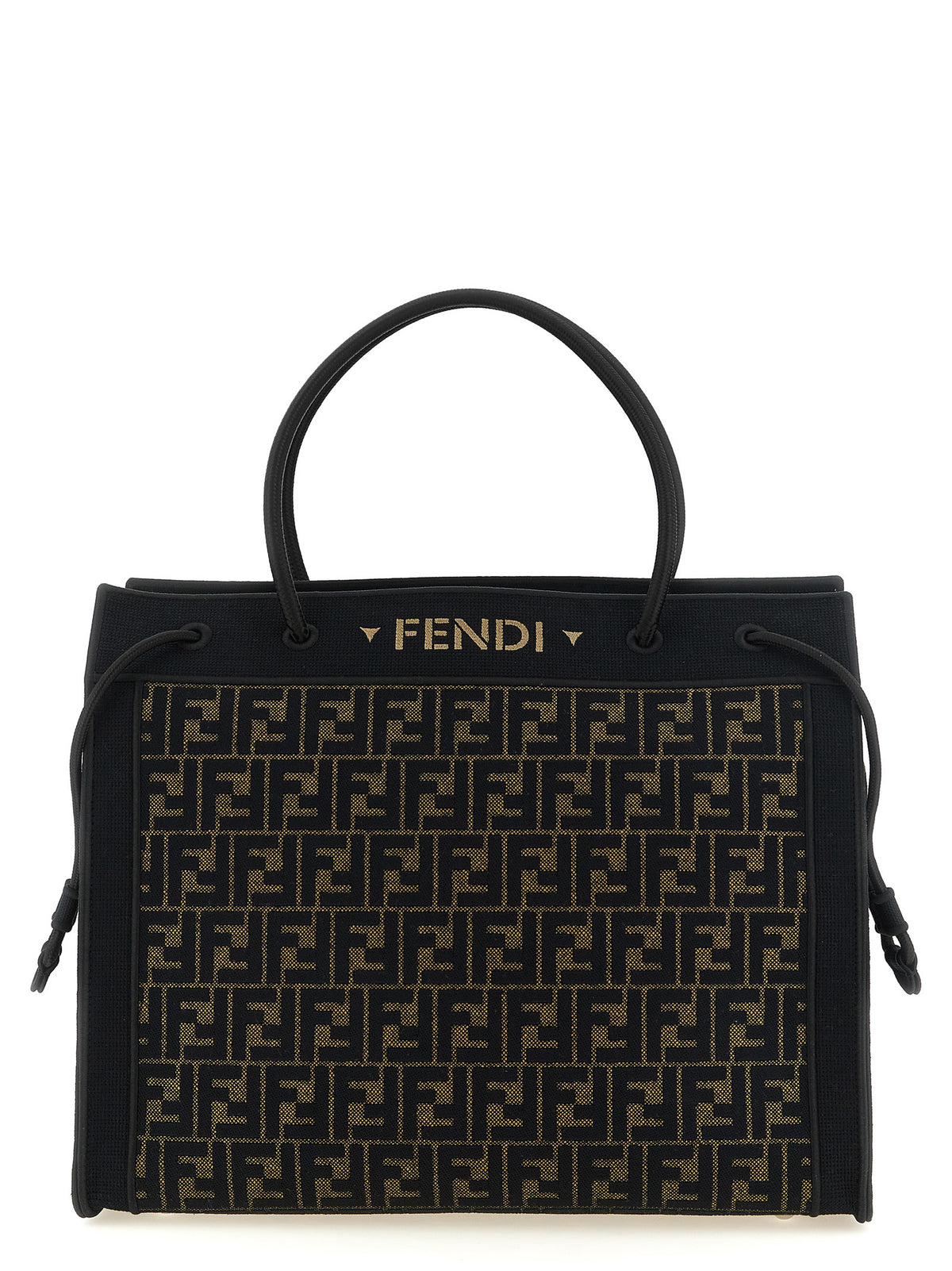 Fendi Brown Cotton Tote Bag