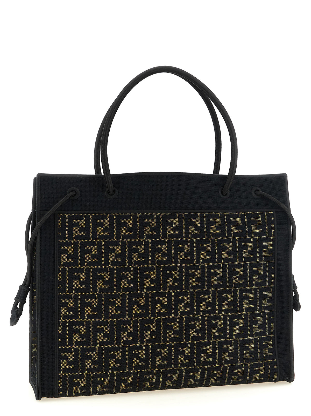 Fendi Brown Cotton Tote Bag
