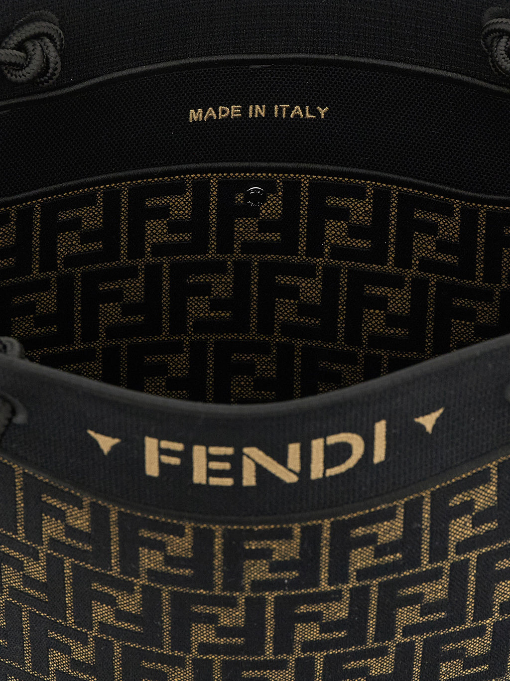 Fendi Brown Cotton Tote Bag