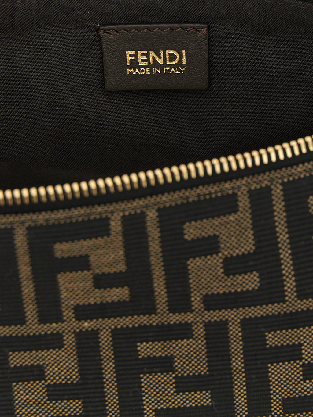 Fendi Brown Polyester Clutch Bag