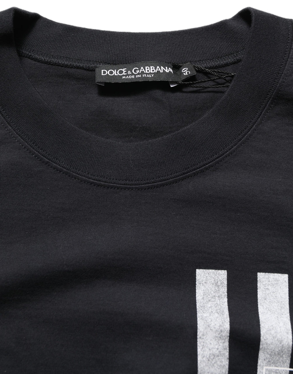 Dolce & Gabbana Blue Striped Print Cotton Crew Neck T-shirt