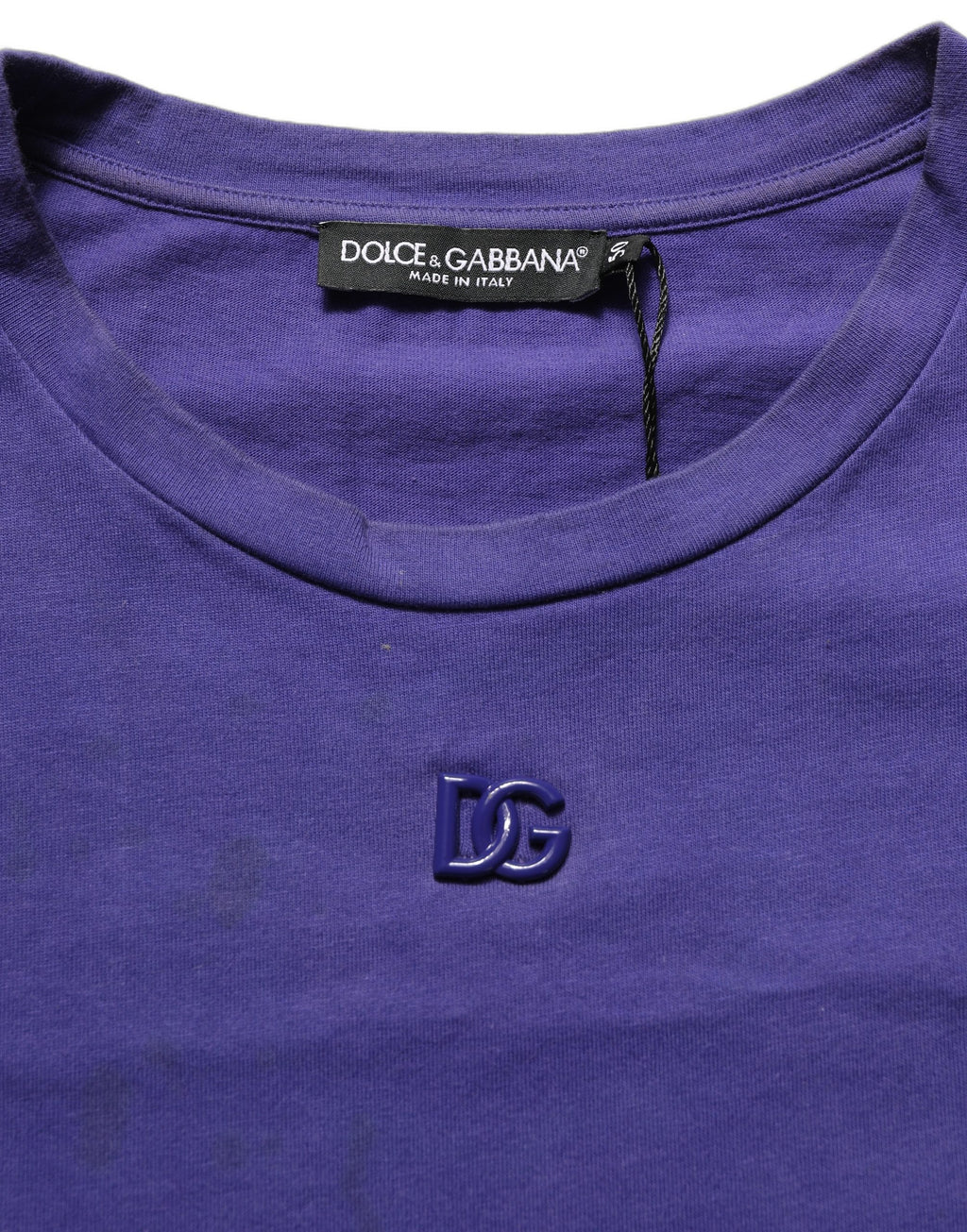 Dolce & Gabbana Violet Cotton Crew Neck Short Sleeve T-shirt
