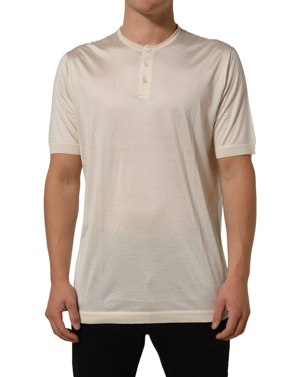 Dolce & Gabbana White Short Sleeve Collared Polo T-shirt