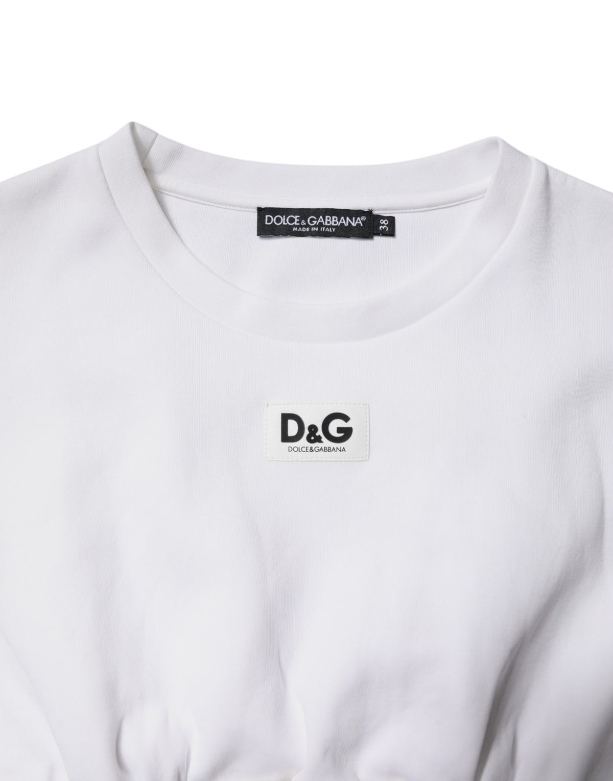 Dolce & Gabbana Bluse im Korsett-Stil aus weißem Baumwollgemisch
