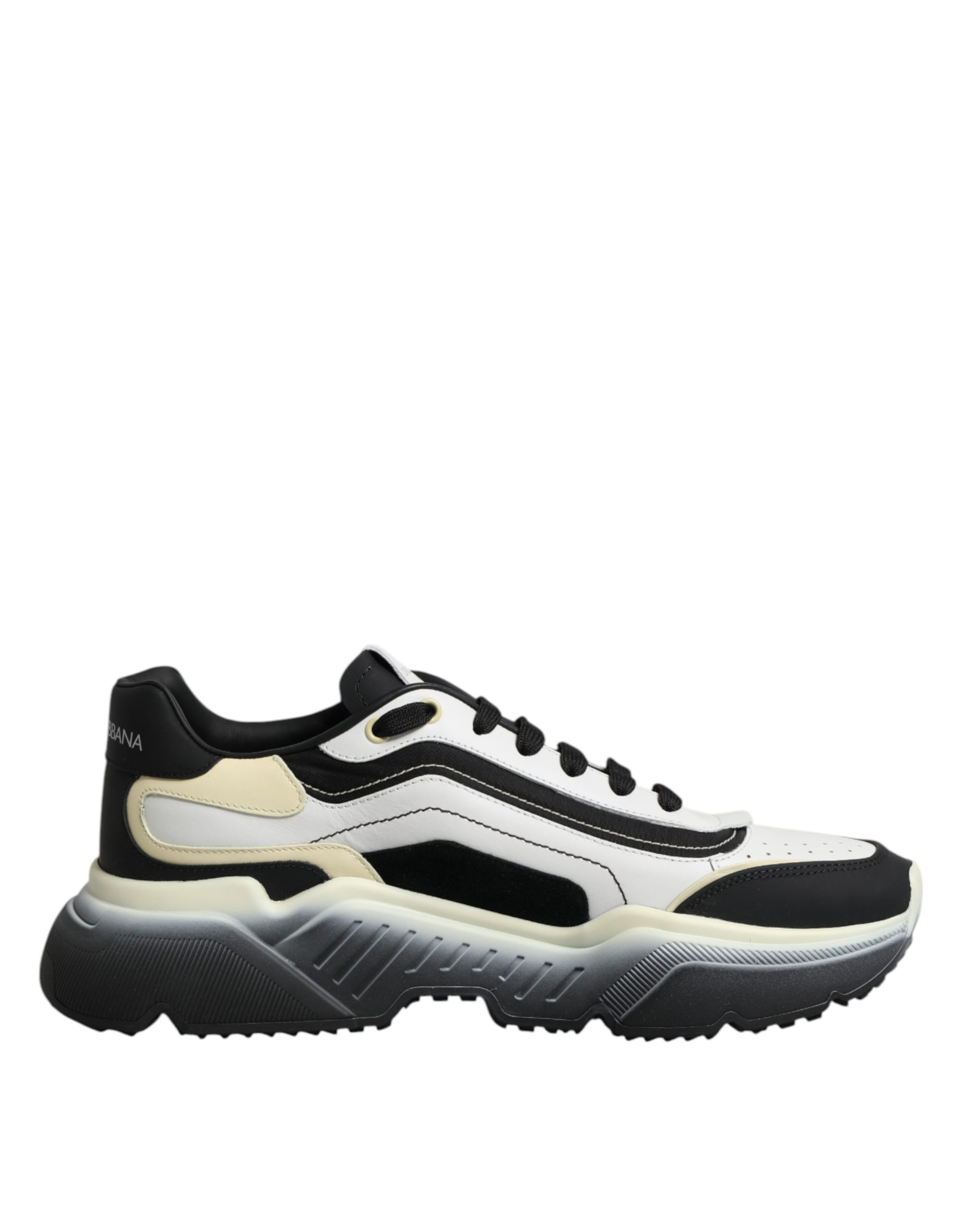 Dolce & Gabbana White Black Daymaster Two Tone Sneaker Shoes