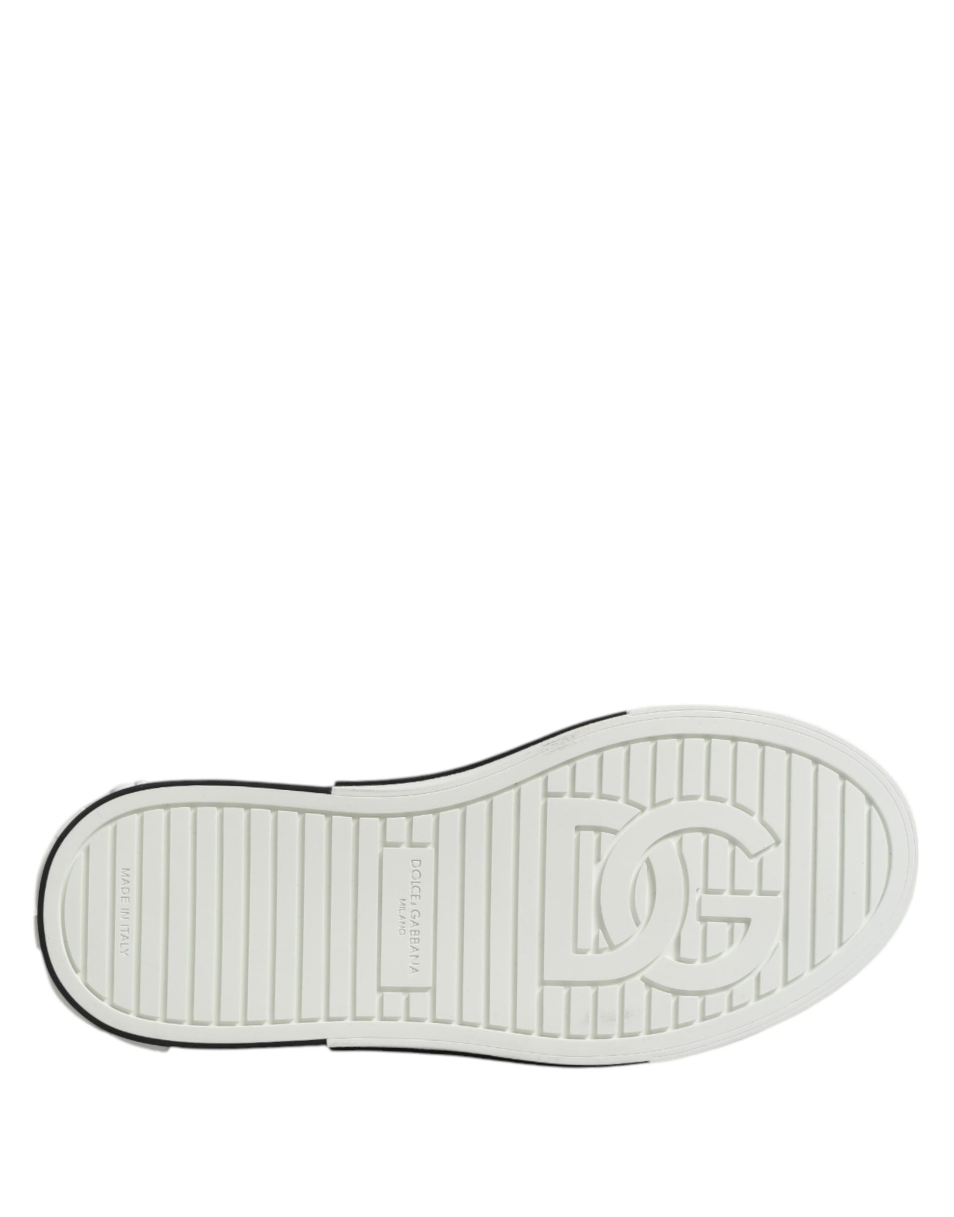 Dolce & Gabbana White Perforated Custom 2.Zero Sneakers Shoes