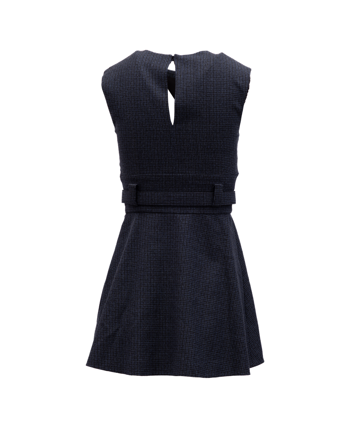 Valentino Garavani Ärmelloses Mini-Karo-Kleid in Navy