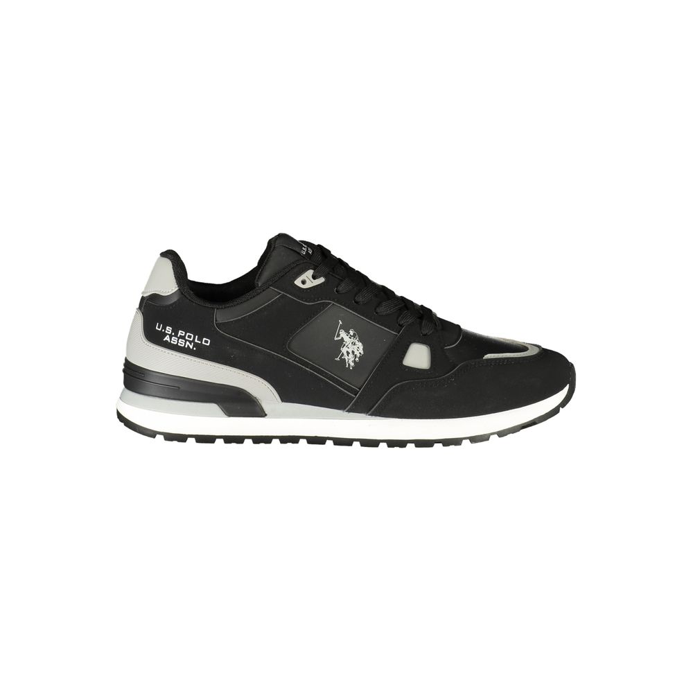 U.S. POLO ASSN. Herren Sneaker aus schwarzem Polyurethan