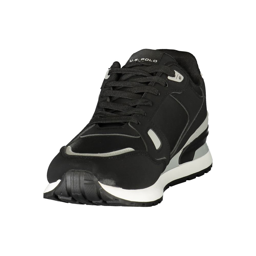 U.S. POLO ASSN. Herren Sneaker aus schwarzem Polyurethan