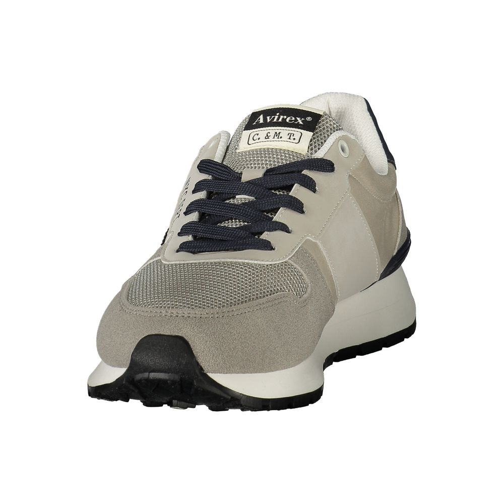 Avirex Gray Polyurethane Men's Sneaker