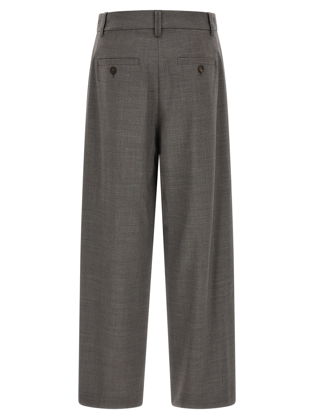 Pantalon raccourci Brunello Cucinelli gris en laine vierge