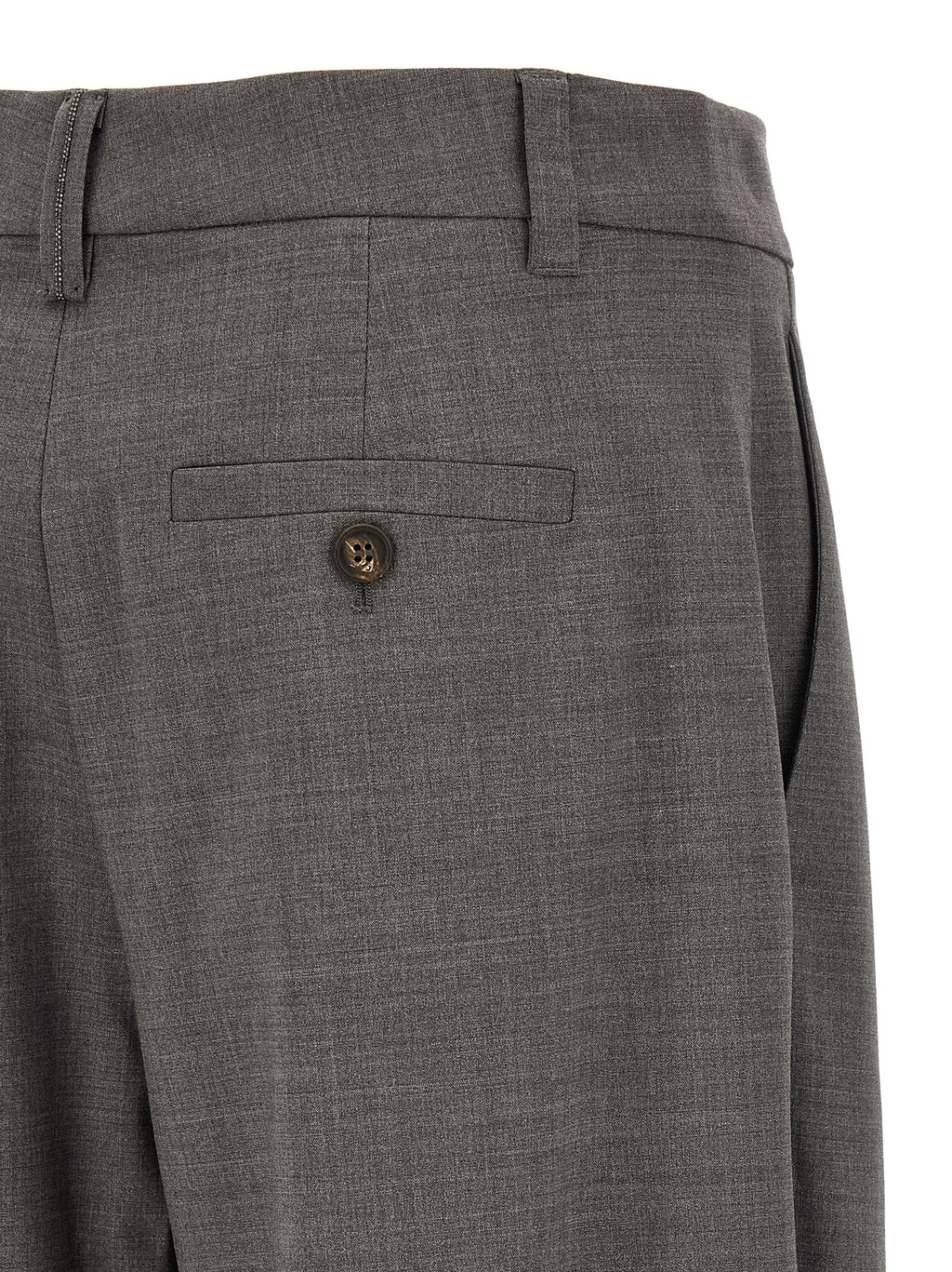 Pantalon raccourci Brunello Cucinelli gris en laine vierge