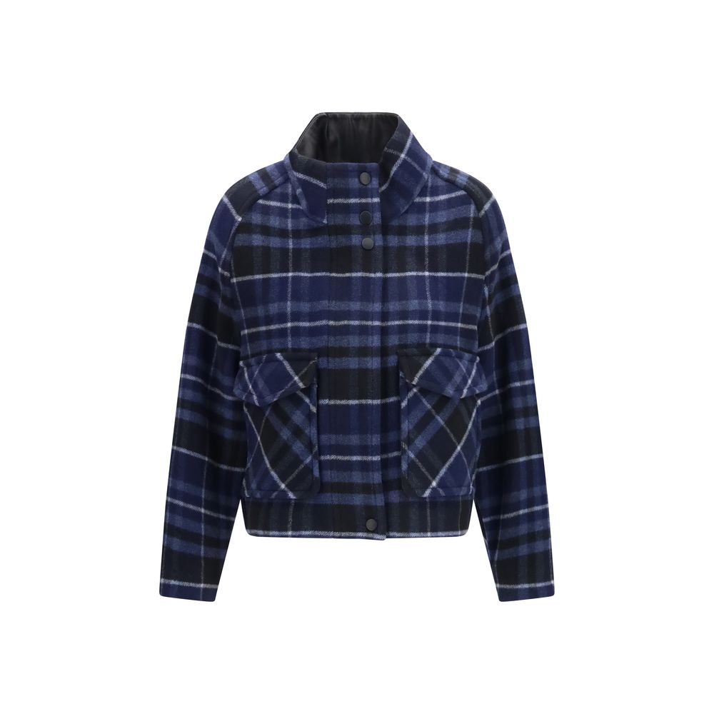 Veste en coquille en laine bleu Oves Aries PINKO