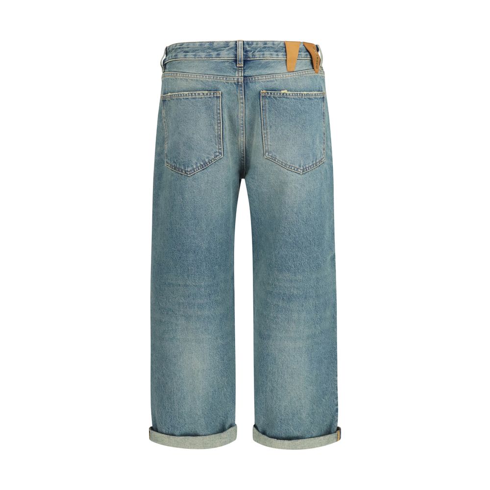 Darkpark blaue Boyfriend-Jeans aus Baumwolle