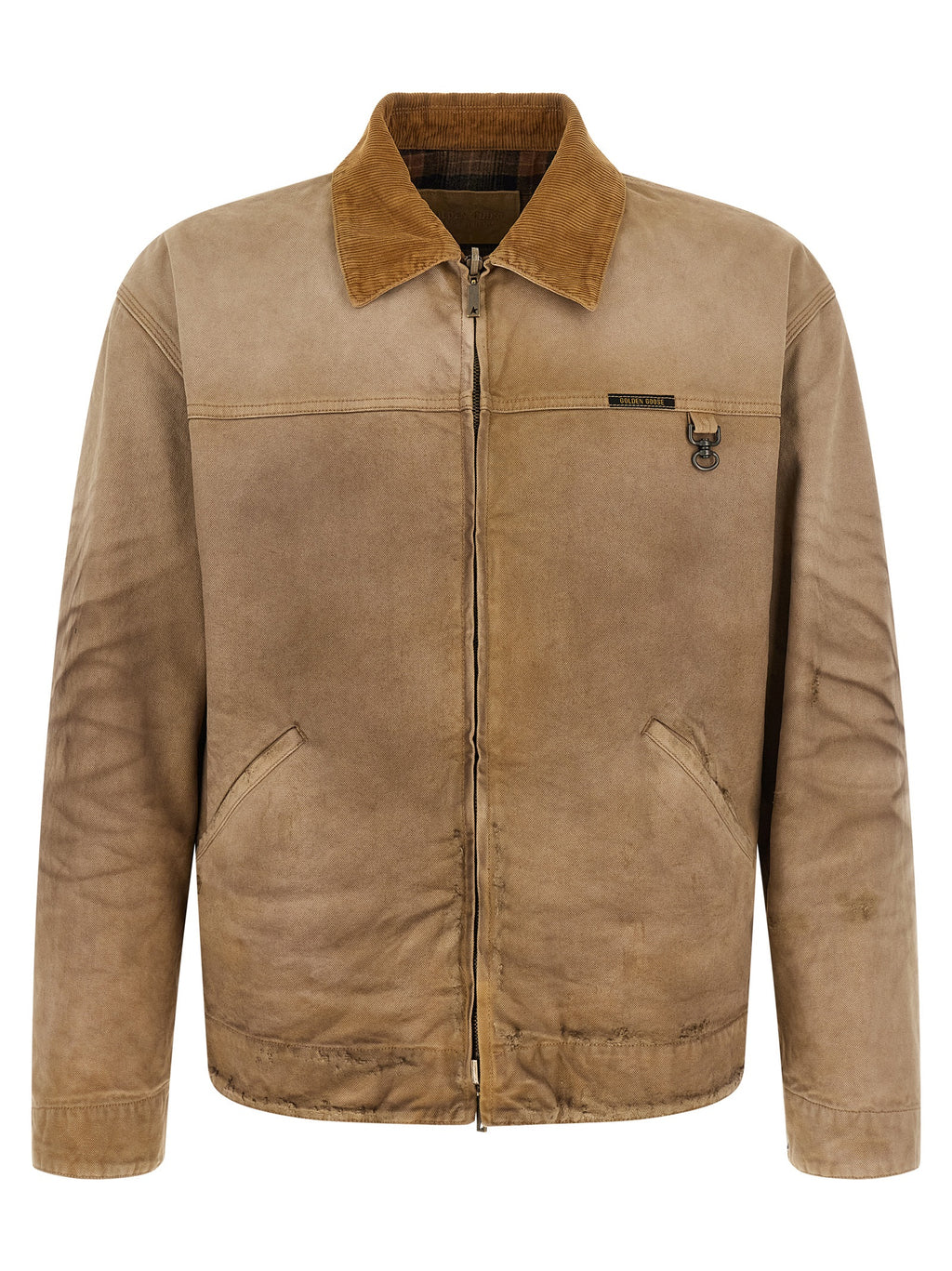 Golden Goose Beigefarbene Baumwoll-Shell-Jacke