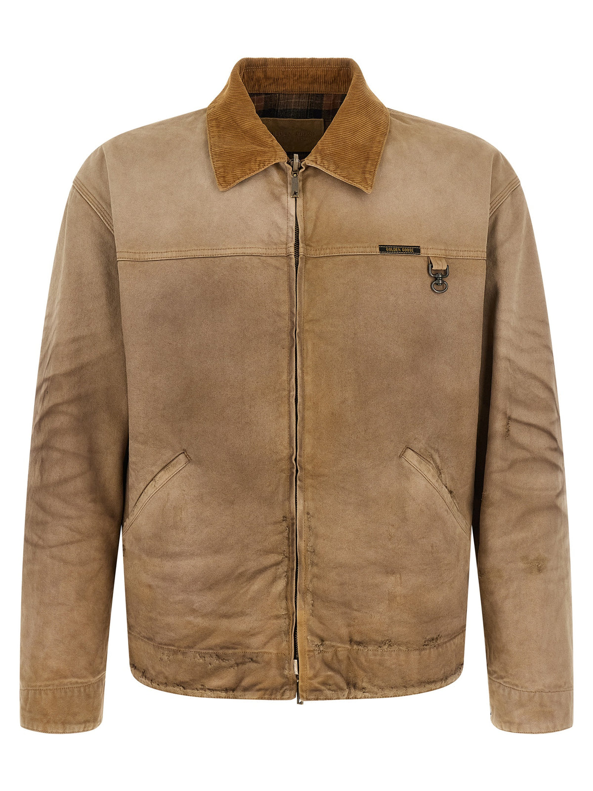 Golden Goose Beigefarbene Baumwoll-Shell-Jacke