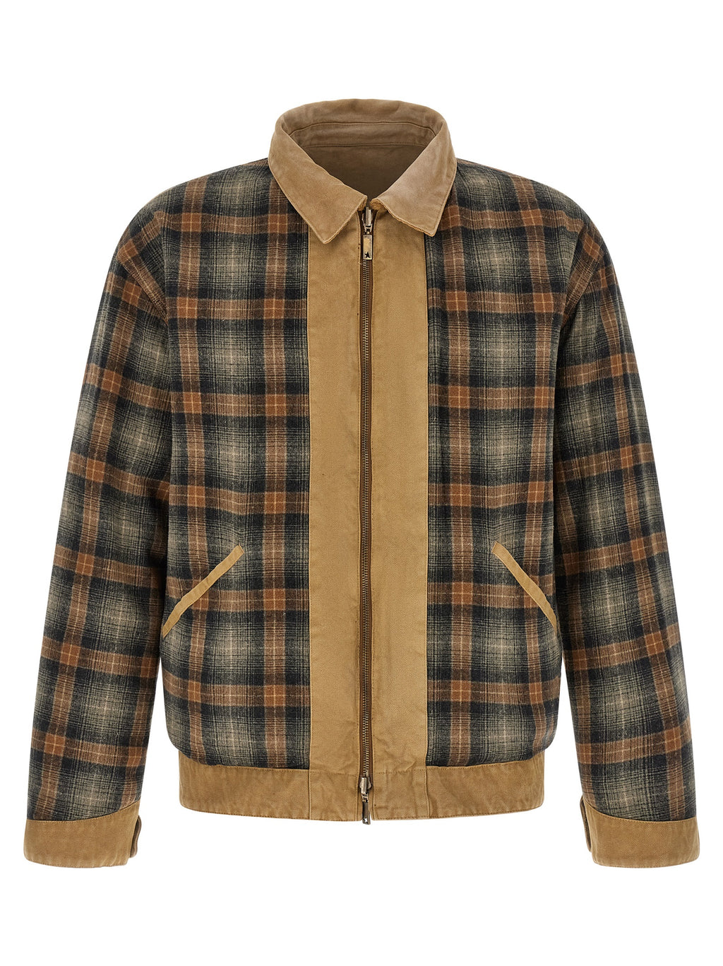Golden Goose Beigefarbene Baumwoll-Shell-Jacke