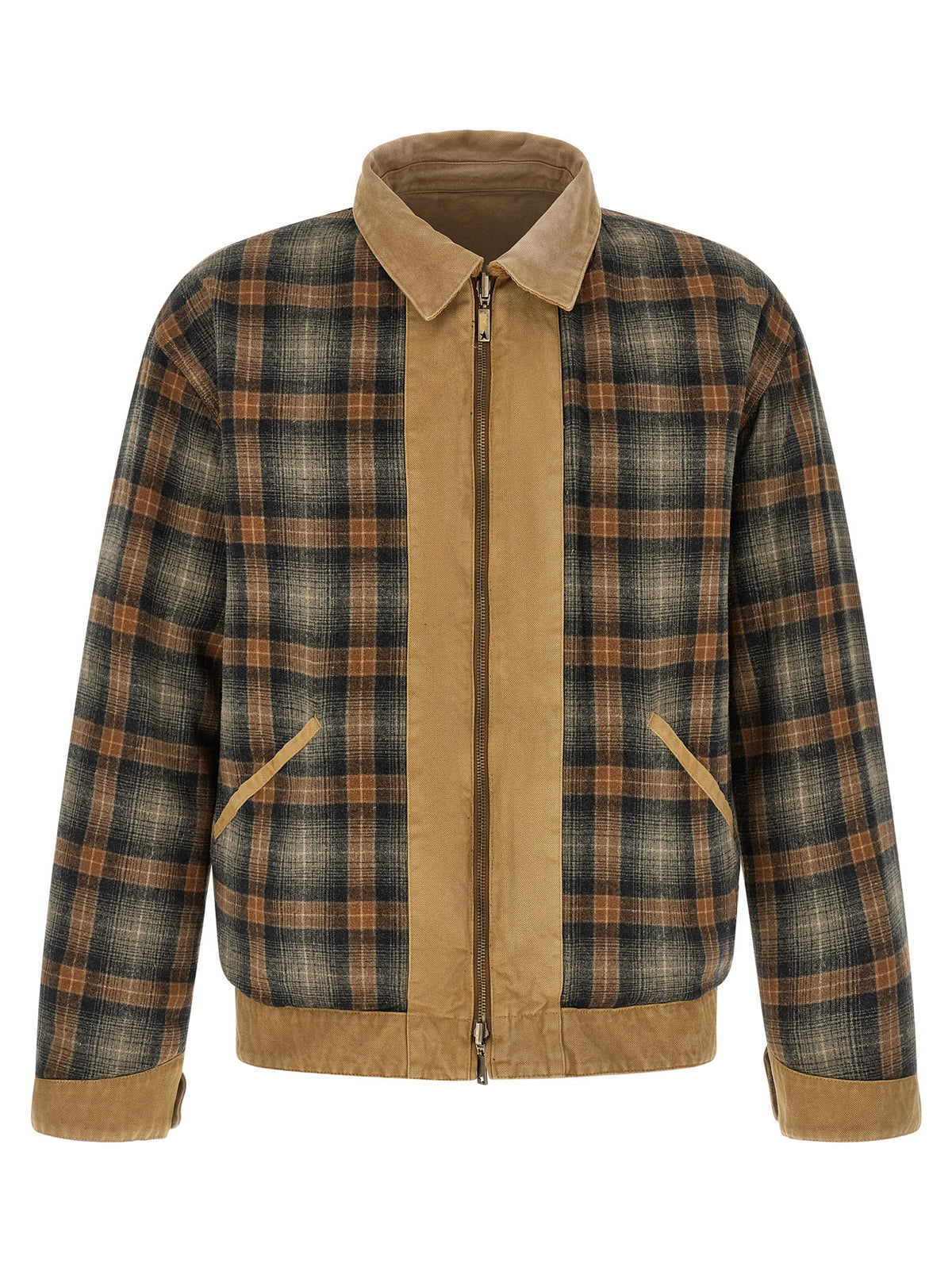 Golden Goose Beigefarbene Baumwoll-Shell-Jacke