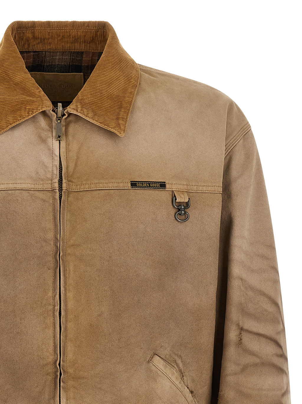 Golden Goose Beigefarbene Baumwoll-Shell-Jacke