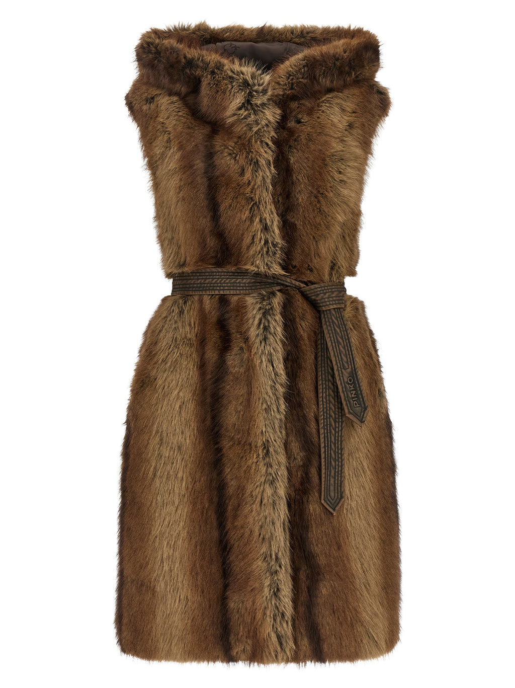 PINKO Veste sans manches marron en polyester
