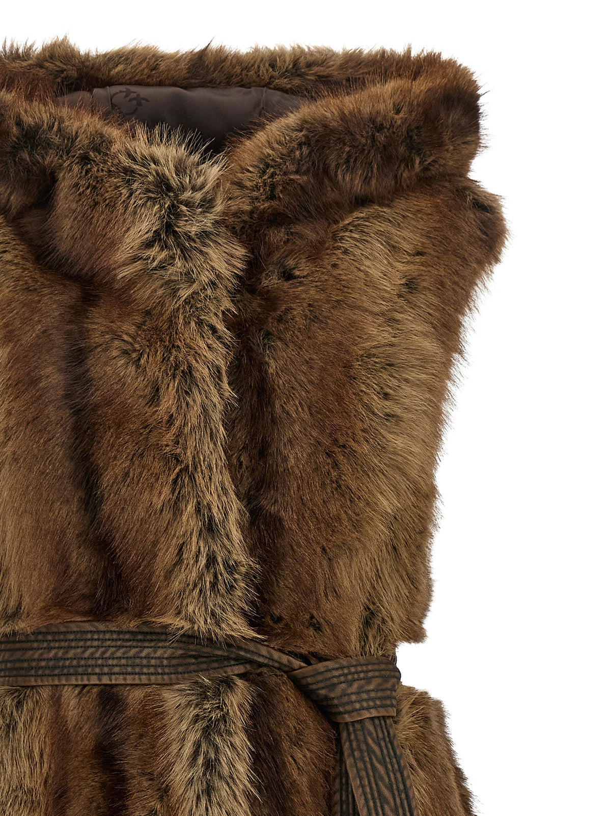 PINKO Veste sans manches marron en polyester