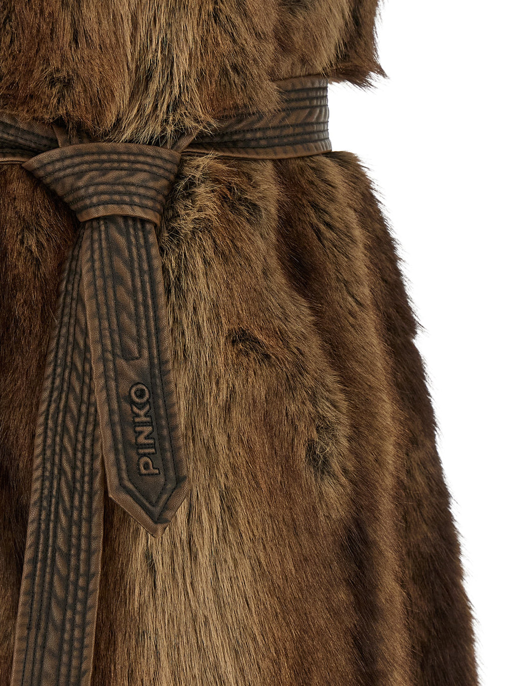 PINKO Veste sans manches marron en polyester