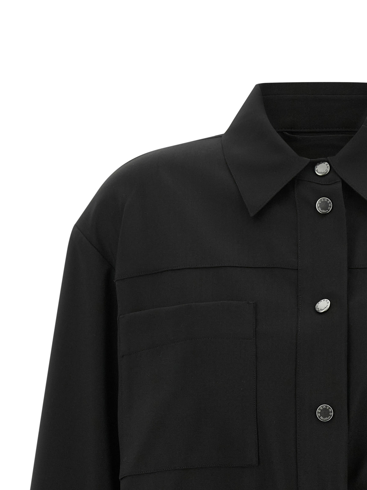 Veste longue Max Mara en laine noire